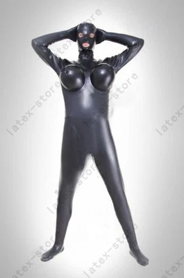 Máscara de látex borracha peito inflável macacão personalizado 0,4 mm #060 - Imagem 1 de 4