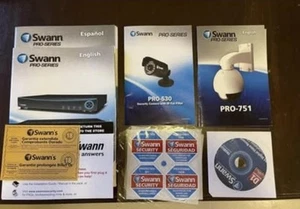 5 Swann Pro-530 Security Cameras & 1 Pro 751 Bulb Camera With DVR System, Used - Picture 1 of 16
