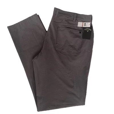 Callaway 男式高尔夫裤尺寸 42x38 深灰色 4 路弹力轻便舒适 — 第 1/4 张图片