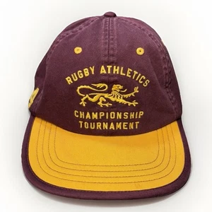 Rare Ralph Lauren Rugby Hat Maroon/Yellow OSFA Champion Tournament Gryffindor - Picture 1 of 13