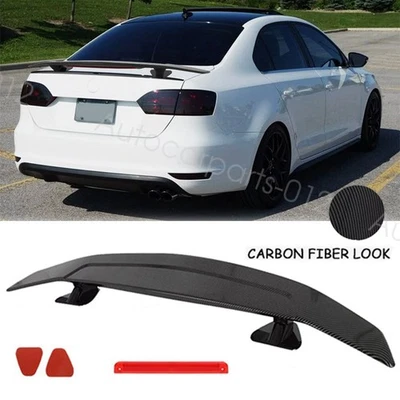 For Volkswagen Jetta 46" Style Racing Rear Trunk Spoiler Wing Lip Carbon Style - Image 1 of 4