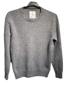 Jasper Conran Hellgrau Lammwolle Pullover 42" Brustumfang - Bild 1 von 10