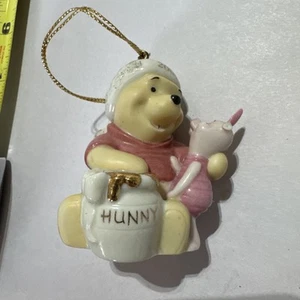 LENOX 2001 Winnie the Pooh Piglet DISNEY POOH Ornament Porcelain Christmas - Picture 1 of 5
