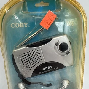 Coby CX-5 Mini AM/FM Pocket Radio W/Speaker Black CX-5 - Picture 1 of 5