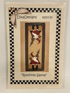 Disa Designs Rooftop Santa Table Runner Pattern #DD130 15X48 Christmas Decor - Picture 1 of 5