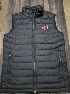 Colombia Arkansas State Red Wolves Black Omni-Heat Puffer Vest Mens Sz Medium - Picture 1 of 4