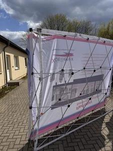 Messewand Faltdisplay 300 cm x 225 cm mit Kettband und Tasch - Bild 1 von 4