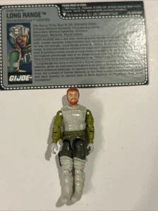 Largo alcance 1989 G.I. Figura de acción Joe Hasbro vintage con tarjeta de archivo - Imagen 1 de 11