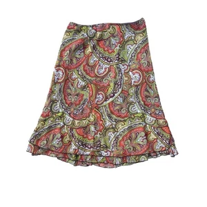 Vintage Briggs NY Made in USA Paisley Midi Rock Damen Large Boho Whimsigoth 90er - Bild 1 von 9