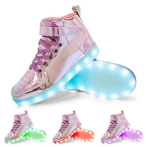 Unisex Adult LED Light Up Shoes Cool Luminous Flashing Trainers Sneakers Gift - Picture 1 of 32
