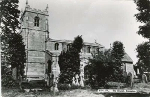 REAL PHOTO POSTCARD OF THE CHURCH, BRAMPTON, (NEAR HUNTINGDON), HUNTINGDONSHIRE - Picture 1 of 2