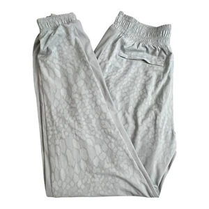 Athleta Womens 10 Tall Sage Green Leopard Print Brooklyn Lined Textured Jogger - Picture 1 of 8