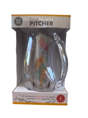 Flavor Infusion Pitcher 2.5 Liter Acrylic BPA Free New in Original Packaging - Image 1 of 2