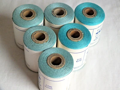 lot of 6 Clark's O.N.T. 3 cord mercerized cotton thread vintage 1700 yds size 00 - Image 1 of 3