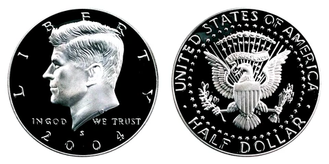 2004 S KENNEDY HALF DOLLAR GEM DCAM PROOF from PROOF Set Cover