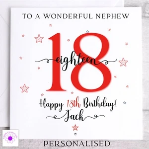 Personalised 18th Birthday Card Son Brother Nephew Dad Grandson Godson Friend - Picture 1 of 17