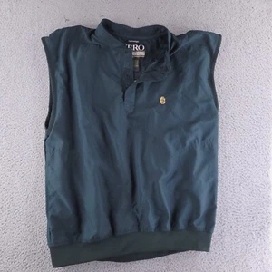 Zero Restriction Vest Mens Large Green Golf Polyster Sleeveless Warmup Jacket - Picture 1 of 11