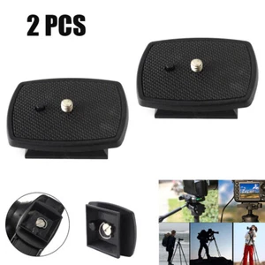 2X Tripod Quick Release Plate Screw Adapter Mount Head For DSLR SLR Camera 35*35 - Picture 1 of 12