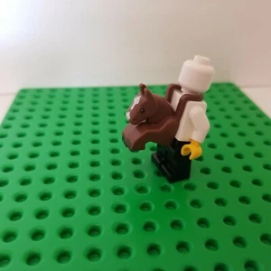 New! Lego Horse Costume Minifigure Mask Neck Hole White Patch Head Halloween - Picture 1 of 1