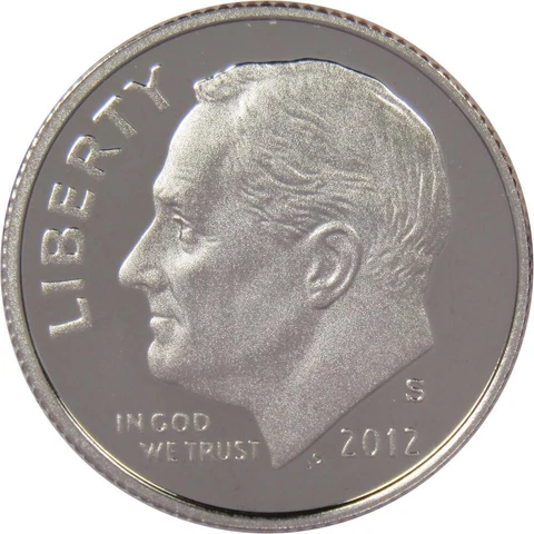 2012 S Roosevelt Dime Choice Proof Clad 10c US Coin Collectible Cover