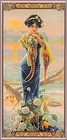 1894 Peacock Series Evening Hydrangea Vintage French Nouveau Art Poster Print