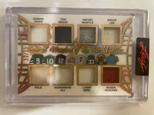2022 Leaf Tom Brady Mickey Mantle Bruce Lee Federer Bird Pele Ali Howe /35 SSP - Picture 1 of 14