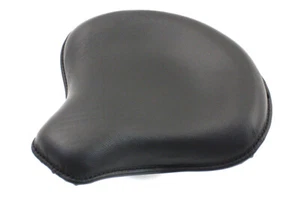 Black Leather Solo Seat fits Harley Davidson - Picture 1 of 2