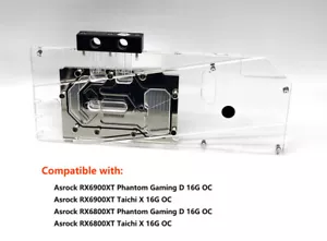 Blocco GPU per ASRock AMD Radeon RX 6800/6900 XT Taichi X/Phantom Gaming D 16G OC - Foto 1 di 8