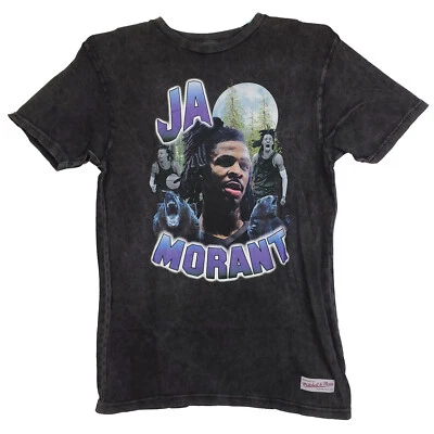 Ja Morant Grizzlies Mitchell & Ness NBA Medium Shirt Acid Washed Black NWT - Image 1 of 4