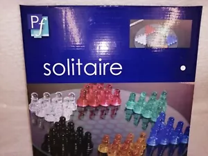 GLASS SOLITAIRE GAME By JUST GIFTS , touch of elegance to any table top - Picture 1 of 3
