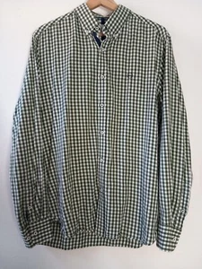 Boston check gingham button up shirt long sleeve sz Medium - Picture 1 of 24