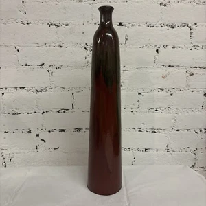 Vintage Mid Century rot glasierte Keramik 18" hoch Vase/Kunstkeramik - Bild 1 von 14