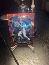 Roger Staubach 2023 Prizm Draft Football #85 Red Ice - Navy Dallas Cowboys HOF