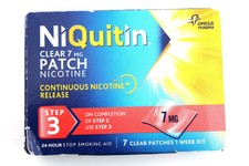 NiQuitin Clear 7mg Patch Nicotine - STEP 3 - 1 Week Kit - 7 Clear Patches