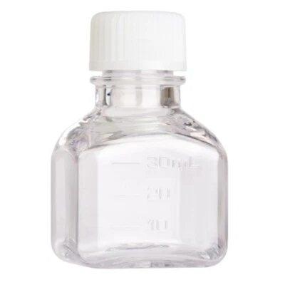 CELLTREAT 30mL Media Bottle, Square, PETG 24/Case, Sterile, #230750