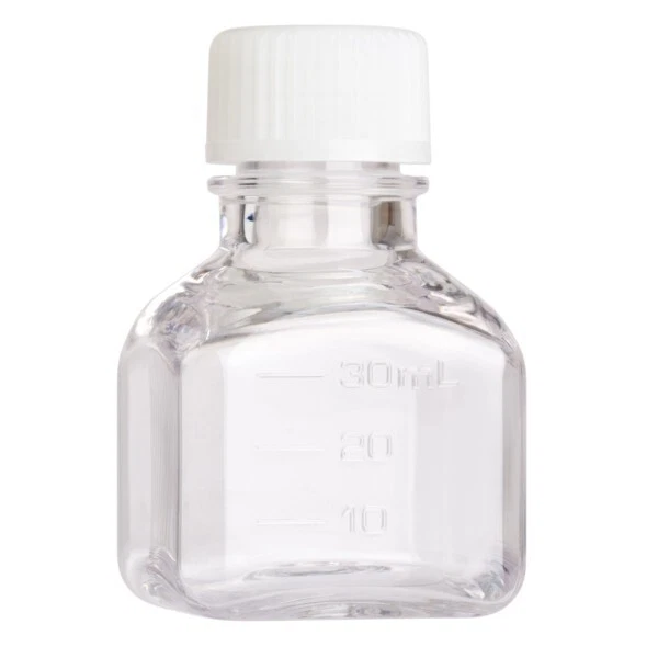 CELLTREAT 30mL Media Bottle, Square, PETG 24/Case, Sterile, #230750