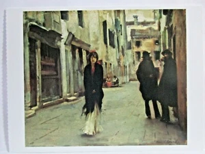 John Singer Sargent, American Artist Postcard - Street in Venice 1882 - Picture 1 of 2