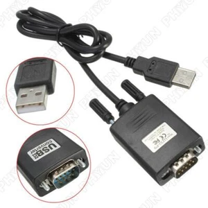1X USB 2.0 Male to RS232 Serial DB9 9 Pin Adapter Cable For Computer PC Laptop - Picture 1 of 6