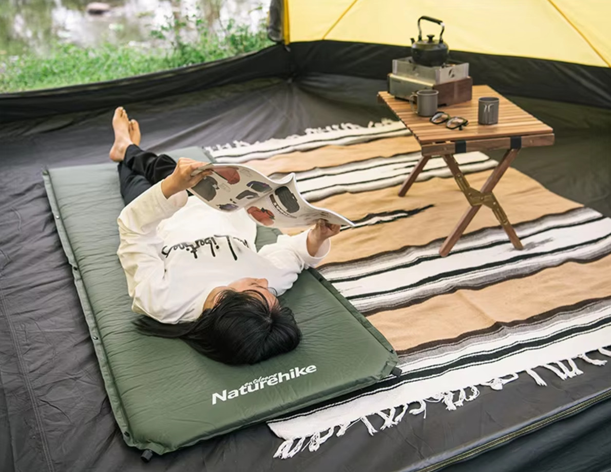 Memory Foam Foam Sleeping Pad Camping Air Mattress Twin Elegear