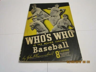 Baseball 1940 Who's Who  8th edition Joe Dimaggio Carmichael bx guide - Image 1 of 2