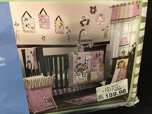 9 Piece Baby Jacana Crib Bedding Set Nursery Collection Animal Jungle Theme - Picture 1 of 9
