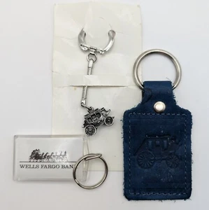 Vintage Wells Fargo Postkutsche Schlüsselanhänger Set - 3 verschiedene Schlüsselanhänger Versionen - Bild 1 von 6