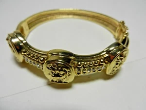 Doris Panos SIGNIERTER Armreif Armband 18Kt Gold Overlay auf Sterling-Diamanten - Bild 1 von 7