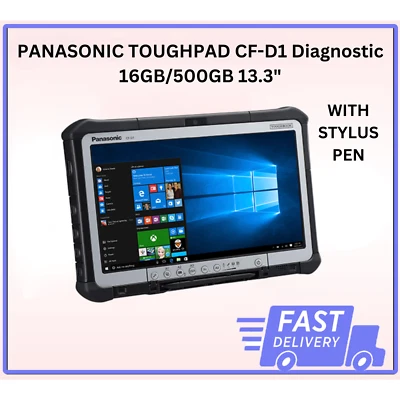 PANASONIC TOUGHBOOK CF-D1 MK3 6TH GEN i5-6300 16GB 500GB HD XENTRY TABLET WIN 10 - Image 1 of 4