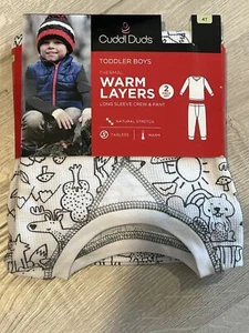 *Cuddl Duds Animals, Woodland 4T o 5T Capas Térmicas Cálidas Nuevas con Etiquetas - Imagen 1 de 4