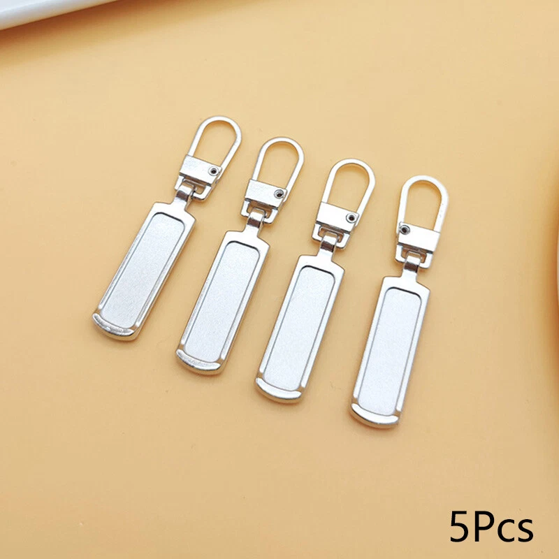 5x Zipper Slider Pull Tag Repair Replacement Zip Puller DIY Craft Sewing Tools - Image 1 of 4