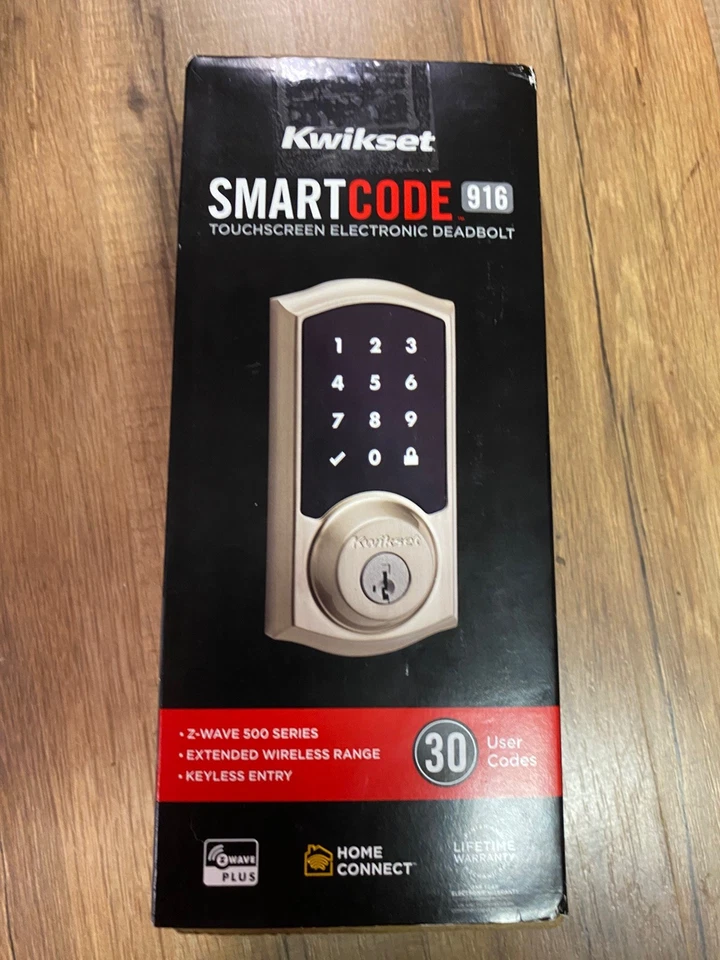 Kwikset SmartCode 916 Z-Wave pantalla táctil cerrojo electrónico monocilíndrico Foto 1 de 4