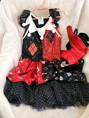 Disfraz de héroe moderno DC Harley Quinn para niño - talla mediana - con cubiertas para botas Foto 1 de 4