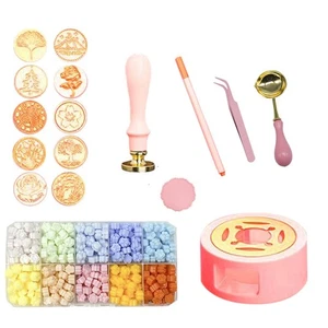 Wax Seal Stamp Kit 17Pcs, Heater, Coloring Pen, Perfect Decoration for5456 - Picture 1 of 9