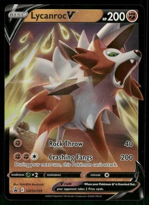 Lycanroc V - SWSH199 Promo Holo NM Pokemon SWSH: Sword & Shield Promo Cards - Image 1 of 2